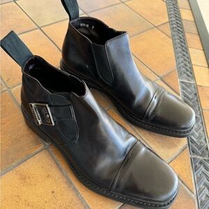 Men's Black Leather Ankle Boots